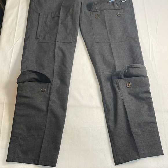 Brunello Cucinelli Men’s 100% Wool Dark Gray Cargo Pants EU Size 48 US Size 32 - Picture 7 of 16